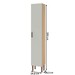 Paneleiro 1 Porta 3 Prateleiras Freijo/White Laca Brilho - Genialflex