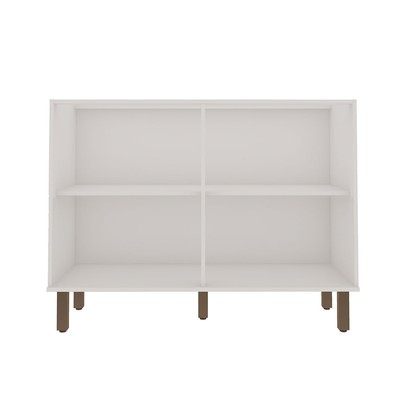Balcão de Cozinha 120cm Iluminata 100% Mdf 2 Portas Branco/Fendi - Genialflex