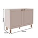 Balcão de Cozinha 120cm Iluminata 100% Mdf 2 Portas Branco/Fendi - Genialflex