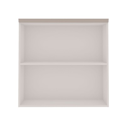 Armário Aéreo Cozinha 80cm Iluminata 100% Mdf 2 Portas Branco/Fendi - Genialflex