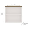 Armário Aéreo Cozinha 80cm Iluminata 100% Mdf 2 Portas Branco/Fendi - Genialflex