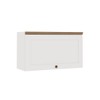 Armário Aéreo Cozinha 80cm Iluminata 100% Mdf 1 Porta Basculante Branco - Geniallex