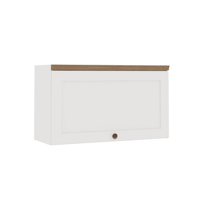Armário Aéreo Cozinha 80cm Iluminata 100% Mdf 1 Porta Basculante Branco - Geniallex