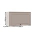 Armário Aéreo Cozinha 80cm Iluminata 100% Mdf 1 Porta Basculante Branco/Fendi - Geniallex