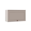 Armário Aéreo Cozinha 80cm Iluminata 100% Mdf 1 Porta Basculante Branco/Fendi - Geniallex