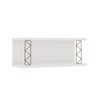 Armário Aéreo Cozinha Aberto 80cm 100% Mdf com Metalon Branco - Genialflex