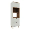 Torre Quente Iluminata 2 Portas 1 Gaveta 4 Prateleiras 100% Mdf Mint - Genialflex