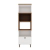 Torre Quente Iluminata 2 Portas 1 Gaveta 4 Prateleiras 100% Mdf Branco - Genialflex