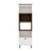 Torre Quente Iluminata 2 Portas 1 Gaveta 4 Prateleiras 100% Mdf Branco - Genialflex