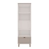 Torre Quente Iluminata 2 Portas 1 Gaveta 4 Prateleiras 100% Mdf Branco/Fendi - Genialflex