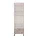 Torre Quente Iluminata 2 Portas 1 Gaveta 4 Prateleiras 100% Mdf Branco/Fendi - Genialflex