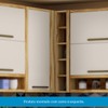 Armário Aéreo Cozinha de Canto 1 Porta 1 Prateleira 100% Mdf Amêndoa/Off White - Rio Doce