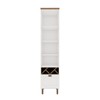 Cristaleira Iluminata 100% Mdf 1 Porta de Vidro e Adega Branco - Genialflex