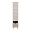 Cristaleira Iluminata 100% Mdf 1 Porta de Vidro e Adega Branco/Fendi - Genialflex