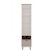 Cristaleira Iluminata 100% Mdf 1 Porta de Vidro e Adega Branco/Fendi - Genialflex
