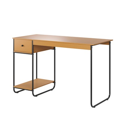 Mesa Escrivaninha Criare 1 Gaveta Preto/Natura - Art Panta