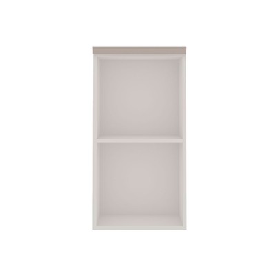 Armário Aéreo de Cozinha 40cm Iluminata 100% Mdf 1 Porta Branco/Fendi - Genialflex