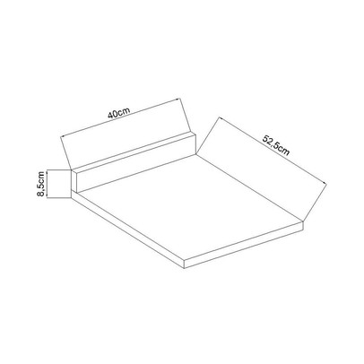 Tampo para Balcão 40 Cm Ebano 1528 - Genialflex