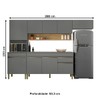 Cozinha Completa Line 9 Portas 1 Gaveta Gris/Freijo - Kits Paraná