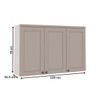 Armário Aéreo Cozinha 120cm Iluminata 100% Mdf 3 Portas Branco/Fendi - Genialflex