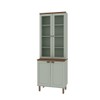 Cristaleira Iluminata 100% Mdf com 2 Portas de Vidro Mint - Genialflex
