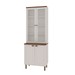 Cristaleira Iluminata 100% Mdf com 2 Portas de Vidro Branco - Genialflex