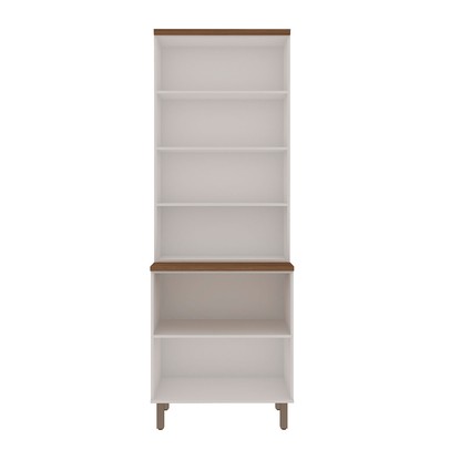 Cristaleira Iluminata 100% Mdf com 2 Portas de Vidro Branco - Genialflex