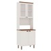 Cristaleira Iluminata 100% Mdf com 2 Portas de Vidro e Espaço para Forno Branco - Genialflex