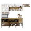 Cozinha Compacta Urbane 12 Portas 2 Gavetas Ripado 3d Freijo/Supremo - Kits Paraná