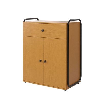 Armário para Escritório 2 Portas 1 Gaveta Preto/Nature - Art Panta