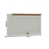Armário Aéreo Cozinha 70cm Iluminata 100% Mdf 1 Porta Basculante Mint - Genialflex