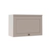 Armário Aéreo Cozinha 70cm Iluminata 100% Mdf 1 Porta Basculante Branco/Fendi - Genialflex