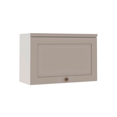 Armário Aéreo Cozinha 70cm Iluminata 100% Mdf 1 Porta Basculante Branco/Fendi - Genialflex