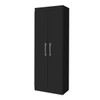 Armário Multiuso Lumina 2 Portas 4 Prateleiras Preto - J&a Móveis