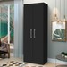 Armário Multiuso Lumina 2 Portas 4 Prateleiras Preto - J&a Móveis