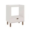 Balcão de Cozinha 70cm Iluminata 100% Mdf com Espaço para Forno Branco - Genialflex