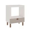 Balcão de Cozinha 70cm Iluminata 100% Mdf com Espaço para Forno Branco/Fendi - Genialflex