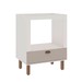 Balcão de Cozinha 70cm Iluminata 100% Mdf com Espaço para Forno Branco/Fendi - Genialflex