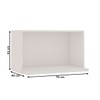 Armário Aéreo de Cozinha Iluminata 100% Mdf Branco - Genialflex