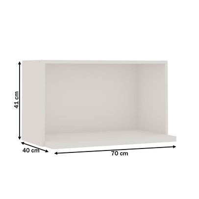 Armário Aéreo de Cozinha Iluminata 100% Mdf Branco - Genialflex