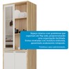 Paneleiro Syrah 4 Portas 4 Prateleiras com Vidro 100% Mdf Amêndoa/Off White - Rio Doce