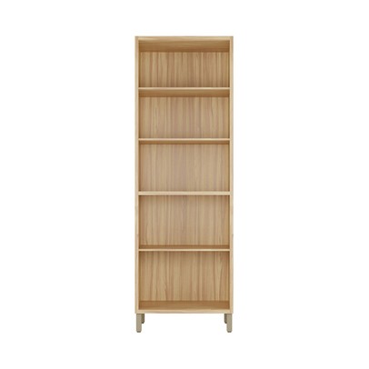 Paneleiro Syrah 4 Portas 4 Prateleiras com Vidro 100% Mdf Amêndoa/Off White - Rio Doce