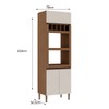 Torre Quente 1300 3 Portas Ebano Fosco/Off White Fosco - Genialflex