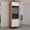 Torre Quente 1300 3 Portas Ebano Fosco/Off White Fosco - Genialflex