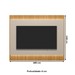 Painel para TV Até 70 Polegadas São Paulo 1.8 Ripado com Led Tauari/Off White - Linea Brasil