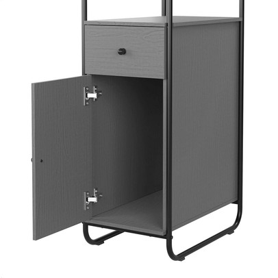 Estante para Livros Criare 1 Porta 1 Gaveta Preto - Art Panta