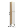 Paneleiro Napoli 2 Portas 100% Mdf Amêndoa/Off White - Rio Doce
