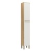 Paneleiro Napoli 2 Portas 100% Mdf Amêndoa/Off White - Rio Doce
