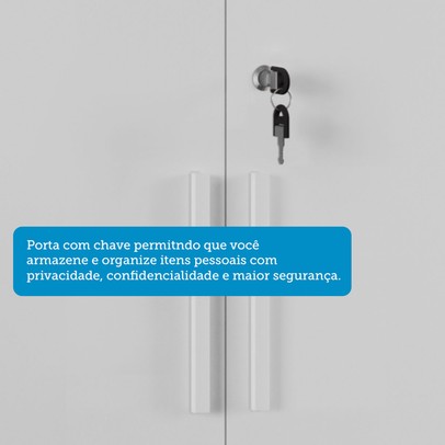Armário Multiuso Bordo 2 Portas 100% Mdf Branco - Rio Doce