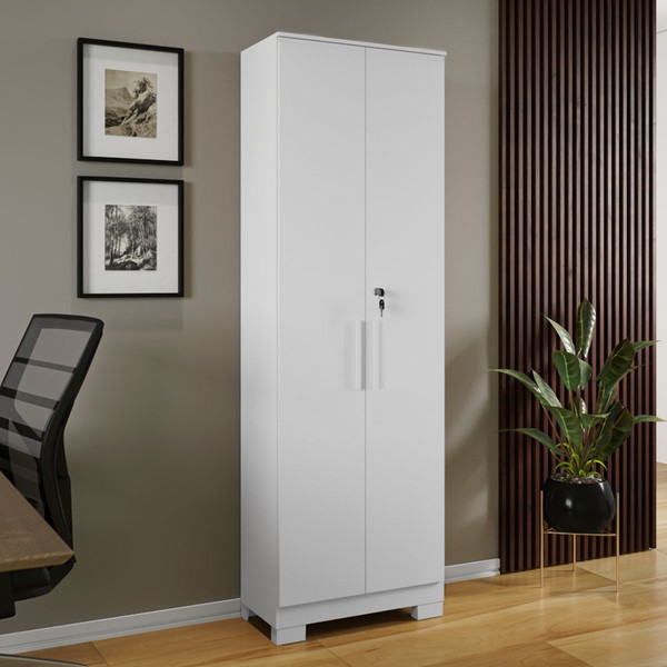 Armário Multiuso Prisma 2 Portas 100% Mdf Branco - Rio Doce